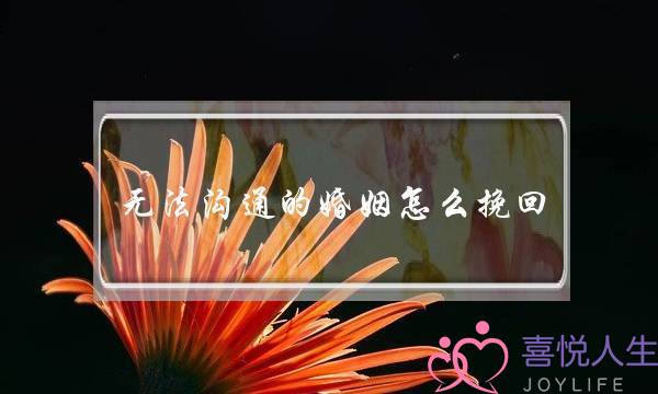 无法沟通的婚姻怎么挽回