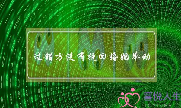 过错方没有挽回婚姻举动 离婚