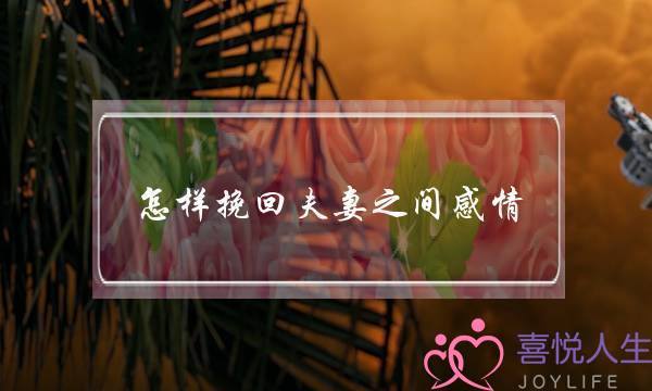 怎样挽回夫妻之间感情